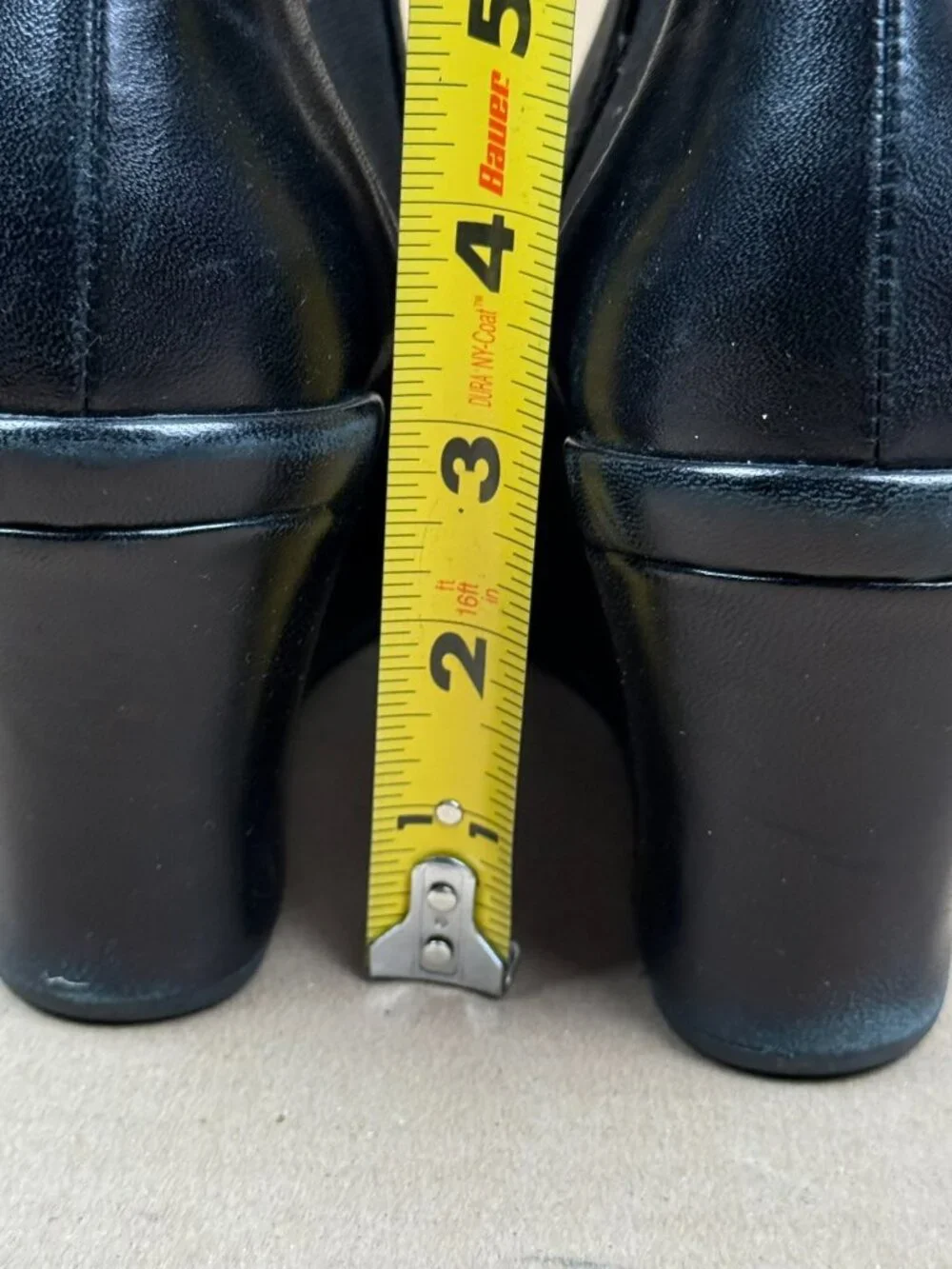 Taryn Rose Black Leather Chelsea Wedge Ankle Boot Women US 5 EU 35 Made In Italy